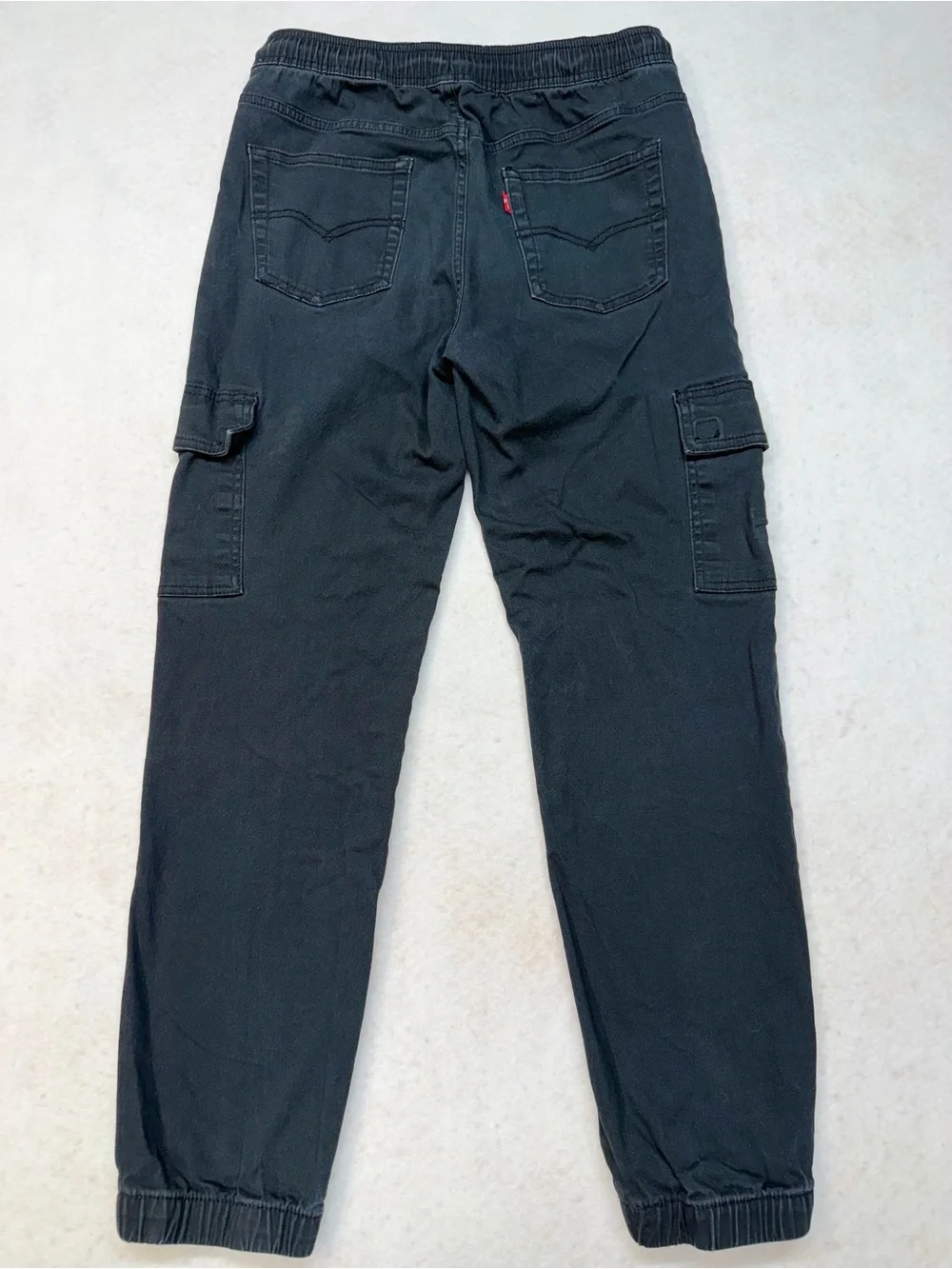 Levi's Black Cargo Jogger Pants - Utility Pocket Style - Size Large 12-13 Years